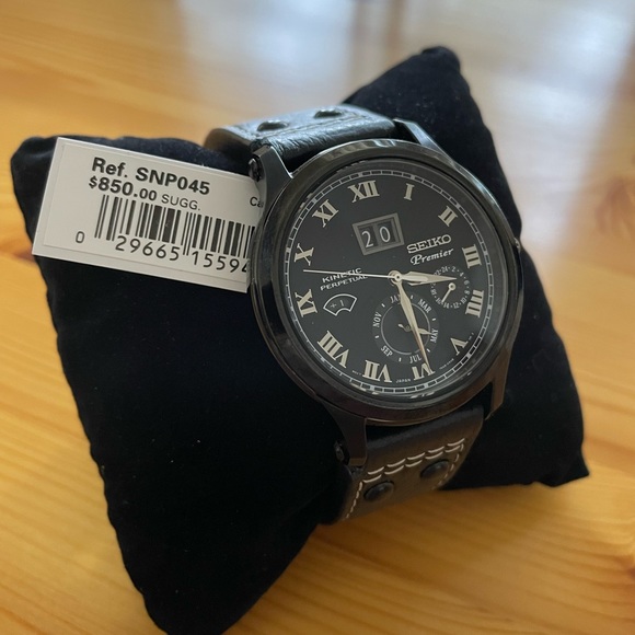 **SOLD** Seiko Premier Kinetic Perpetual Watch 7D48-0AH0 Special Edition Leather - Picture 4 of 16